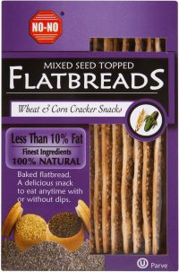 No-No Low Fat Mixed Seed Wheat & Corn Flat Breads 125G